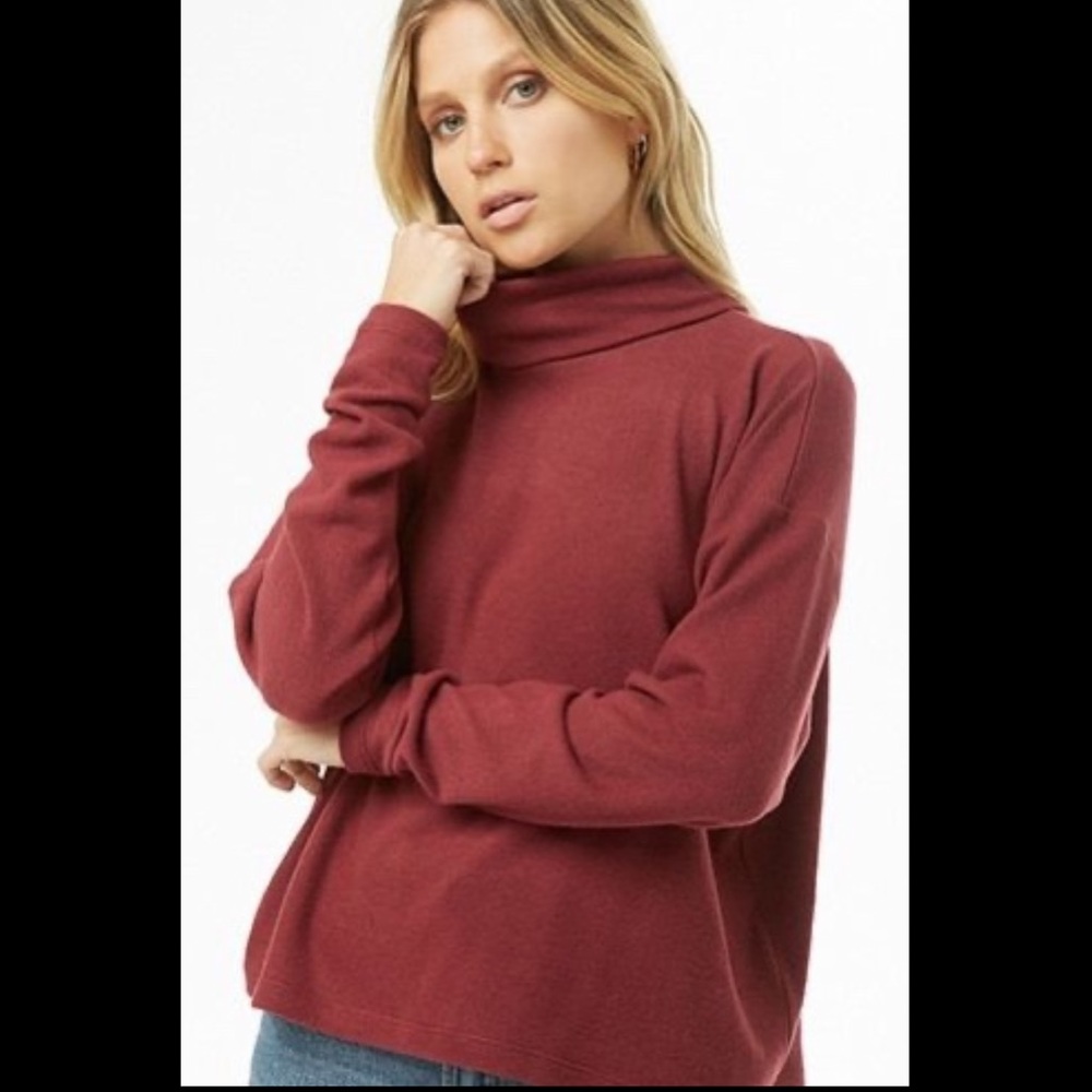 Forever 21 Boxy Turtleneck Top